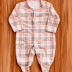 Macacão Algodão Bordado Bumbum Ursinha Ashley