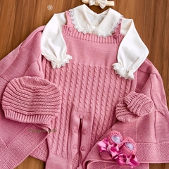 Saída Maternidade Tricot 3 Peças Mini Trancinhas