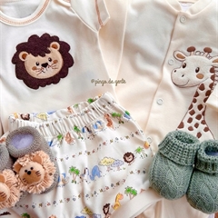 Conjunto Body e Short Bordado Leãozinho Lucas