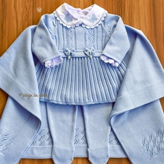 Saída Maternidade Tricot Bordada 4 Peças Amorinha