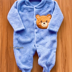 Macacão Pelúcia Bordado Ursinho Ben