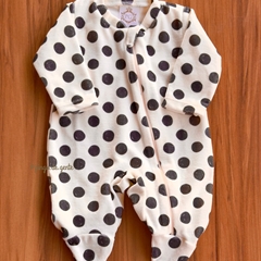 Macacão Plush com Zíper Bordado Bumbum Cachorrinha Teté