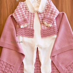 Saída Maternidade Tricot 4 Peças Pied Poule