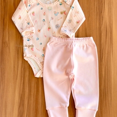 Conjunto Body e Calça Algodão Egípcio Docinhos