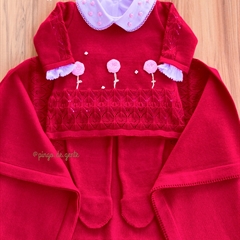 Saída Maternidade Tricot Bordada 4 Peças Serena